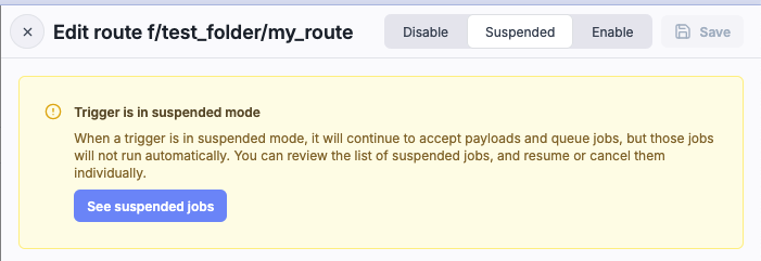 Open suspended jobs