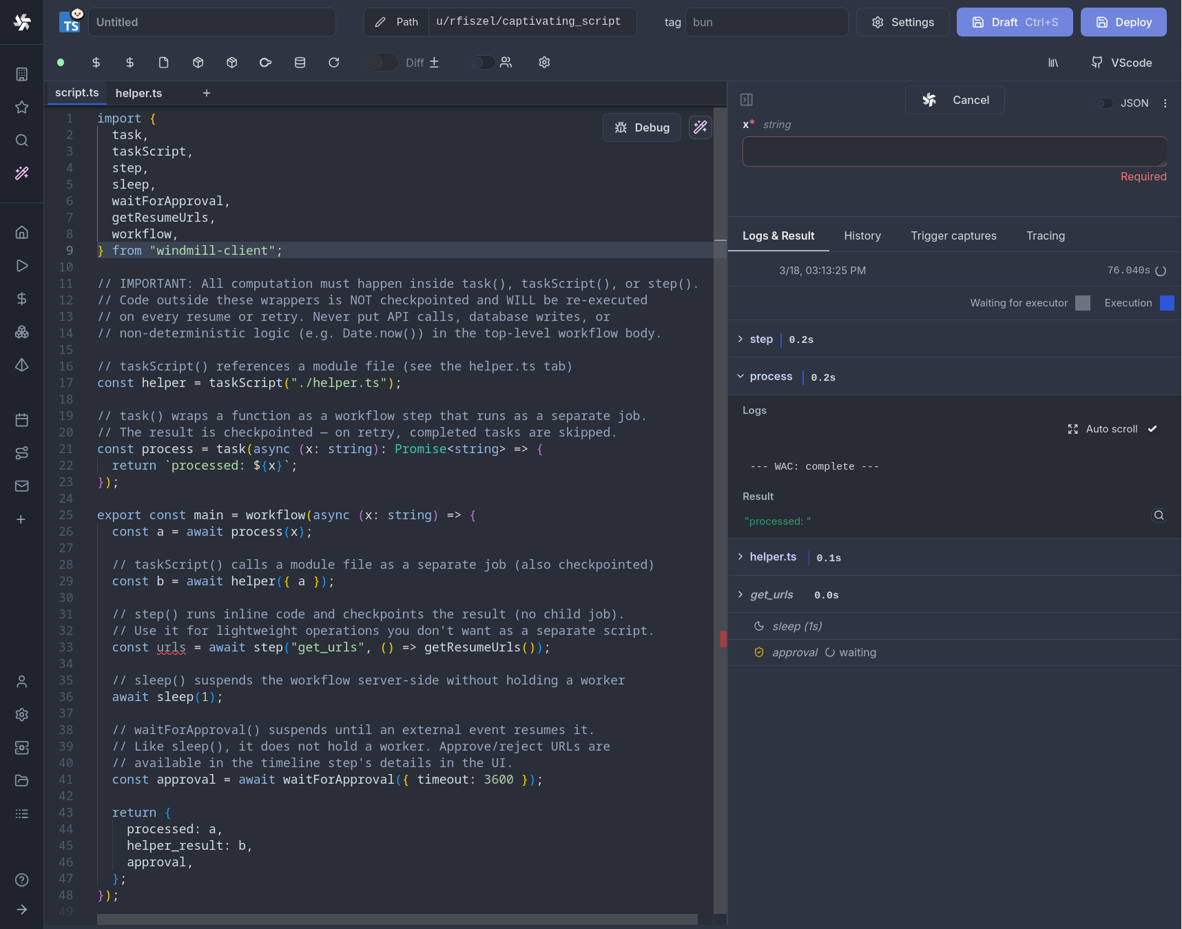 Flow as code